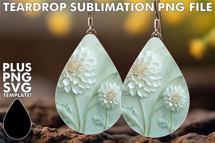 Shimmering Floral Sparkle Teardrop Earring Summer Joy