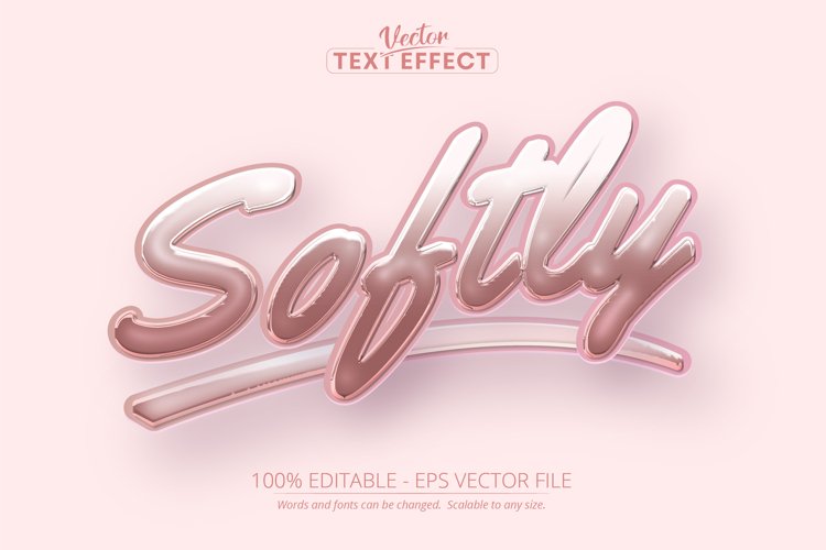Cartoon text effect, editable softly text style