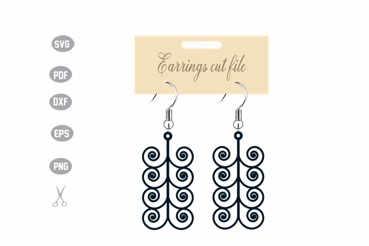 Earrings Template SVG