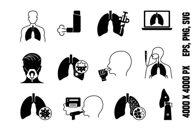 Black Lung Disease Icon