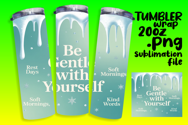 VIBRANT 20oz Tumbler Wrap PNG , Girl Quote