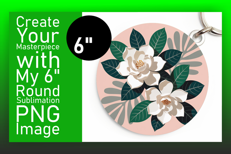 Cute Flamingo with Flowers Round Design PNG