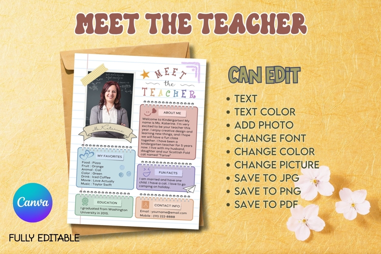 Meet the Teacher - B04 - Canva Template