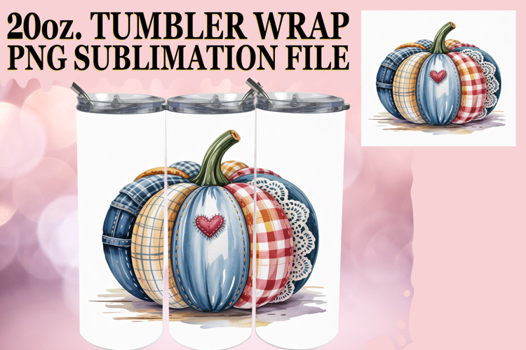 PLAYFUL SPIRITS 20oz TUMBLER WRAP, Pumpkin Watercolor