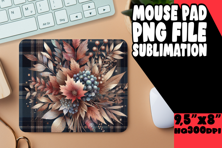 Whimsical Desk Pad Sublimation, Autumn Flower
