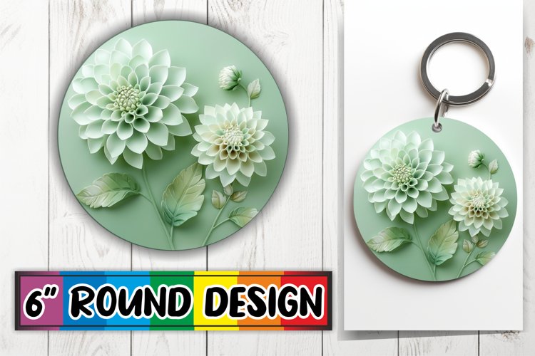 3D Petal Radiance: Circle Design Sublimation