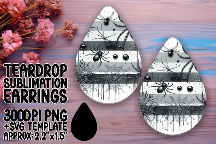 Stylish Teardrop Design for Sublimation , Halloween