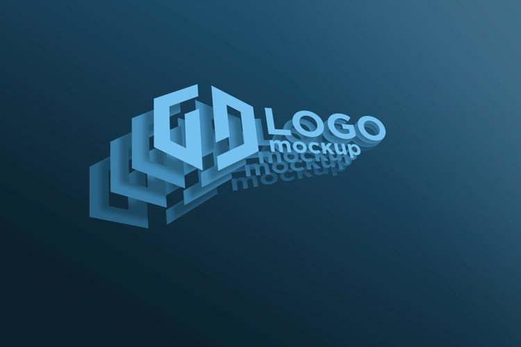 Falling Paper Logo Mockup Template