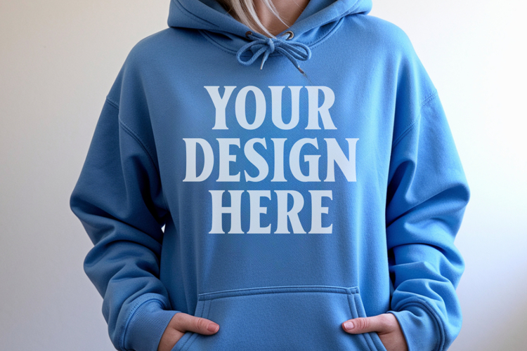 Forest Green Chocolate Gildan 18500 Hoodie Mockup, G18000 Ho