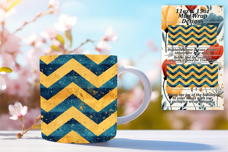 Shimmering Glitter Stripe 11oz/15oz Mug Wrap Art example image 1