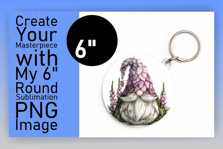 Delightful Gnome Round Ornament Sublimation
