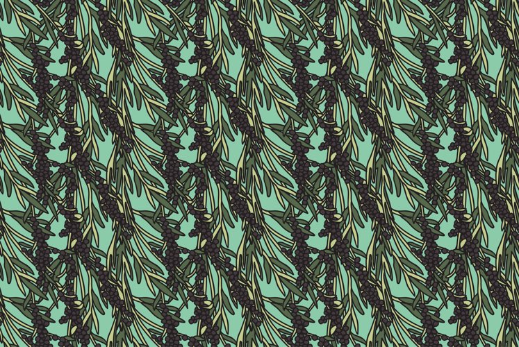 Botanical olive plant branches with leaves and berries bg