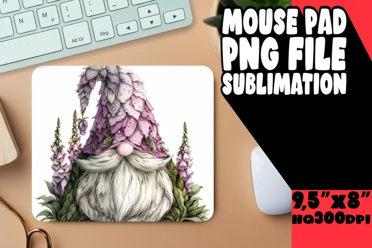 Spring Delight Gnome Sublimation Mouse Pad Series