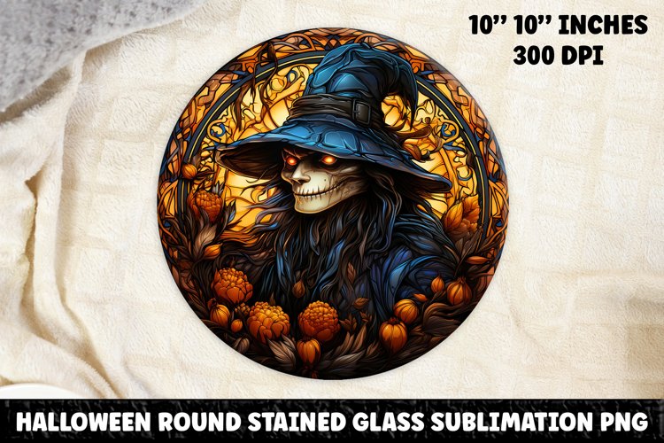 Halloween Stained Glass Sublimation PNG | Skull | Ghost