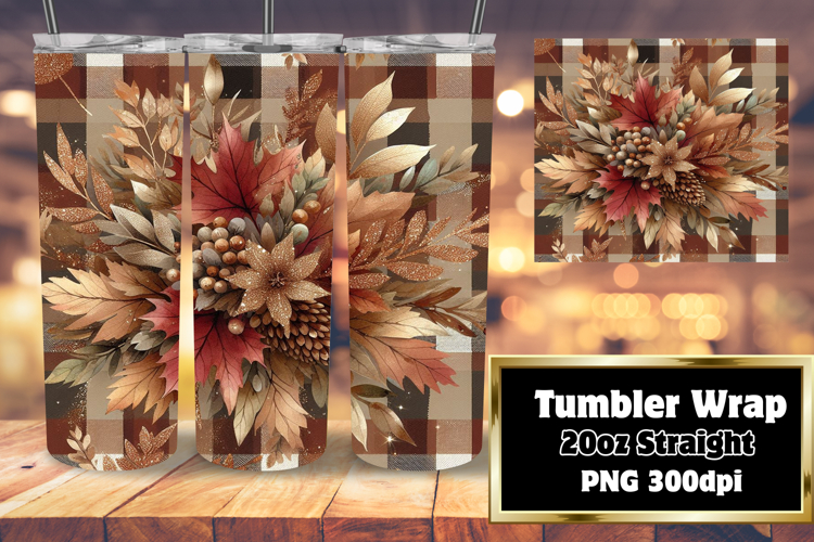 Craft Your Own 20oz Tumbler , Autumn Flower