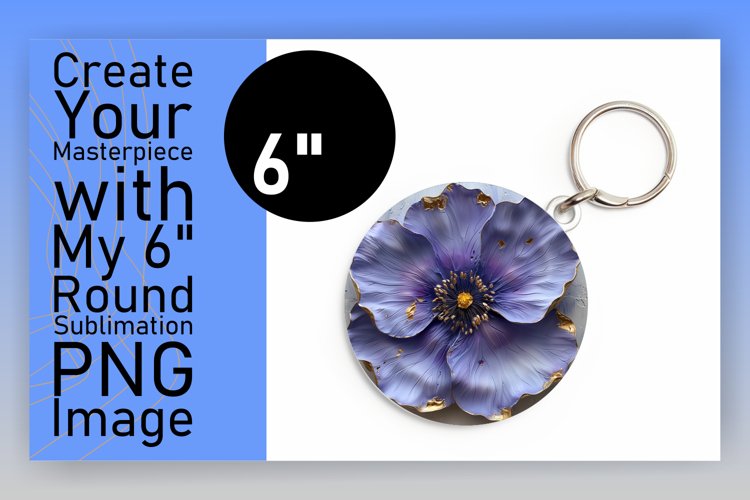 Vibrant Petals: Sublimation Round Designs PNG