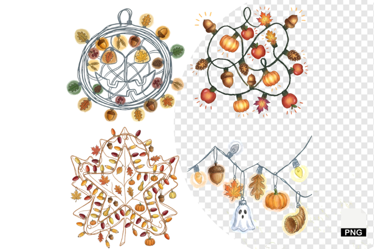 Autumn Lights Clipart