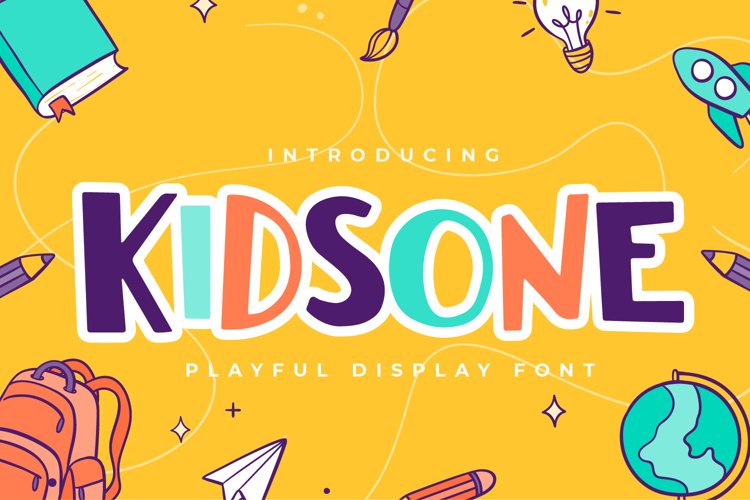 Kidsone -Playful Display Font example image 1