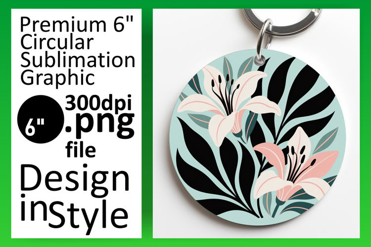 Lovely Round Design Car Coaster , Flowers