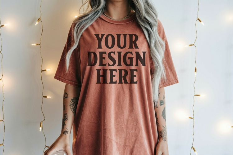 Yam Christmas Comfort Colors 1717 TShirt Mockup, CC 1717