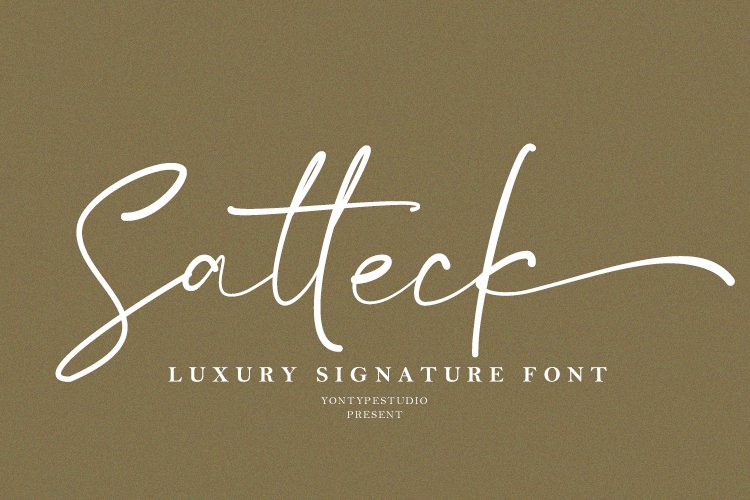 Satteck A Luxury Calligraphy Signature Font example image 1