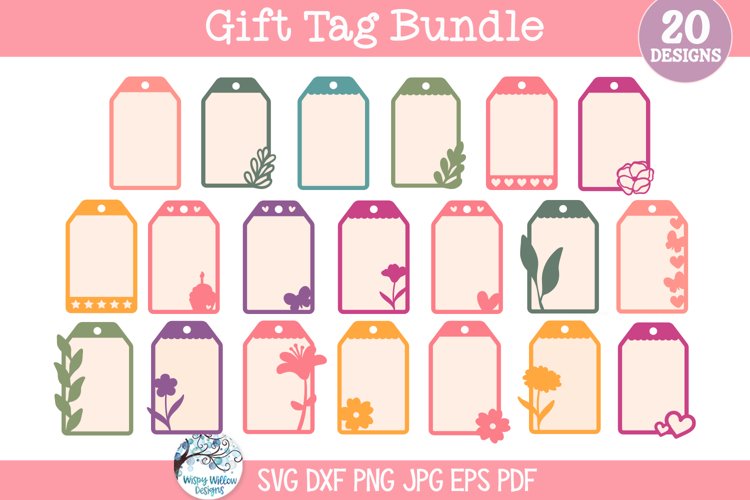 Gift Tag SVG Bundle | Personalized Holiday Tag Designs