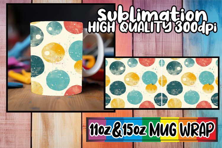 Springtime Abstract Butterfly Garden Mug Wrap 11oz 15oz example image 1