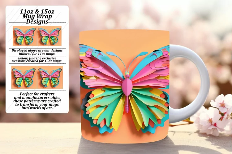 Whimsical 3D Spring Butterfly Wrap