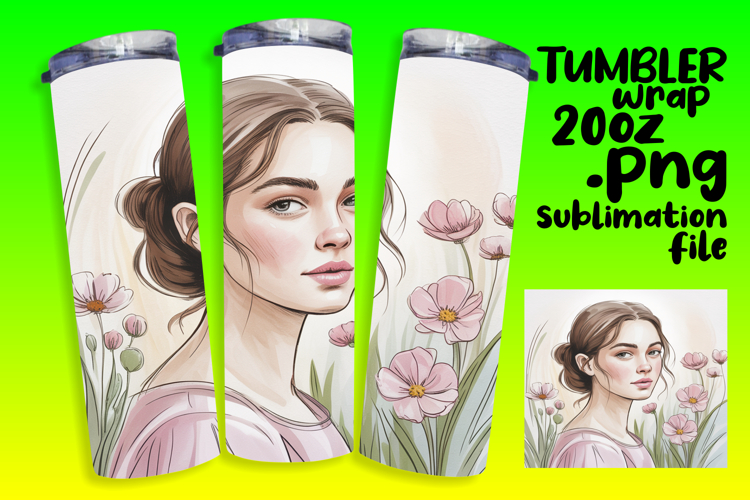 CHIC 20oz PNG Tumbler Wrap , Beauty Woman