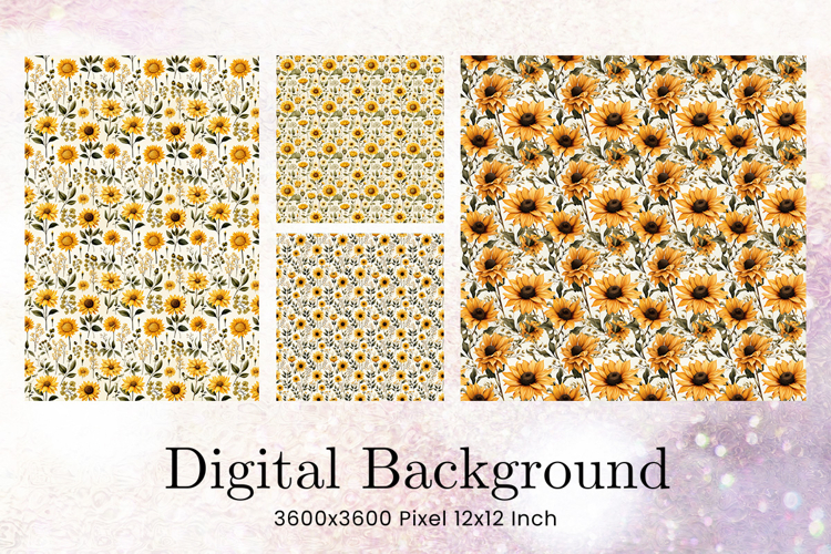 Flower Pattern Background Wallpaper Digital Paper_149 example image 1