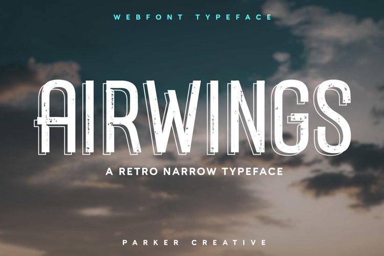 Airwings - Retro Narrow Sans-Serif Webfont example image 1