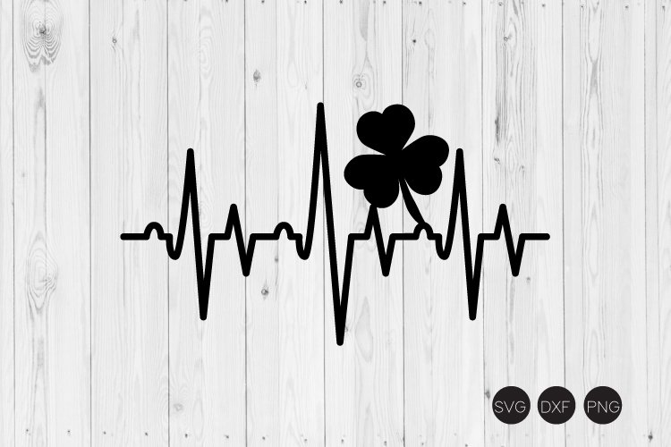 Shamrock Hearbeat SVG example image 1