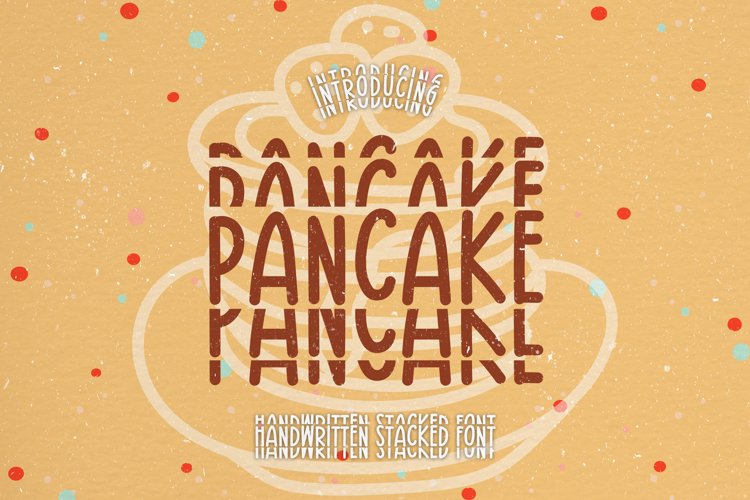 Pancake - A Groovy Handwritten Stacked Font example image 1