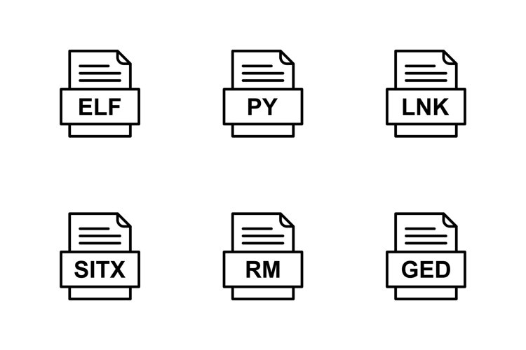 Set Of File Formats Icons example image 1