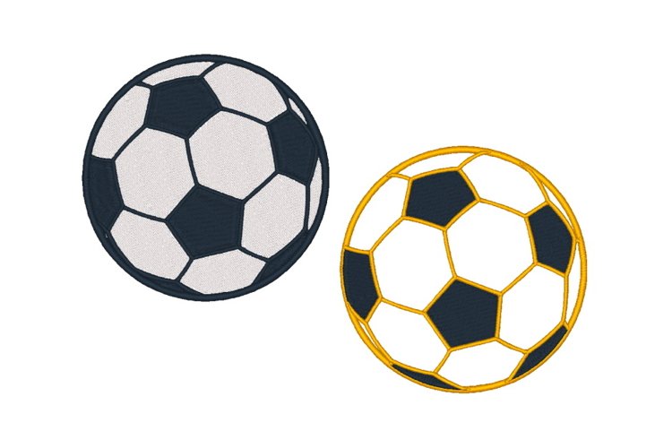 Soccer Ball Machine Embroidery Designs Set