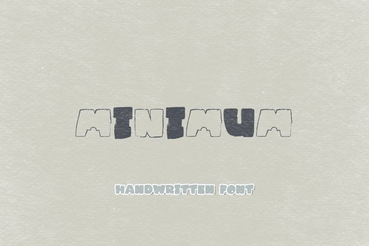 Minimum - A Sketchy Handwritten Display Font example image 1
