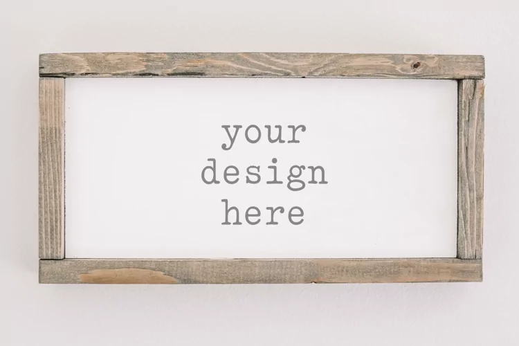 Wood Sign Mockup| Stock Photo| Flat Lay | Sublimation SVG