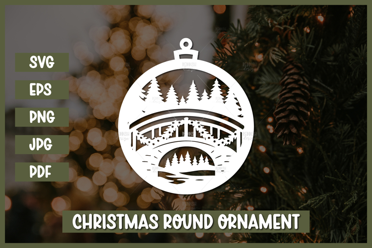 Round Christmas Ornament Svg Image 22