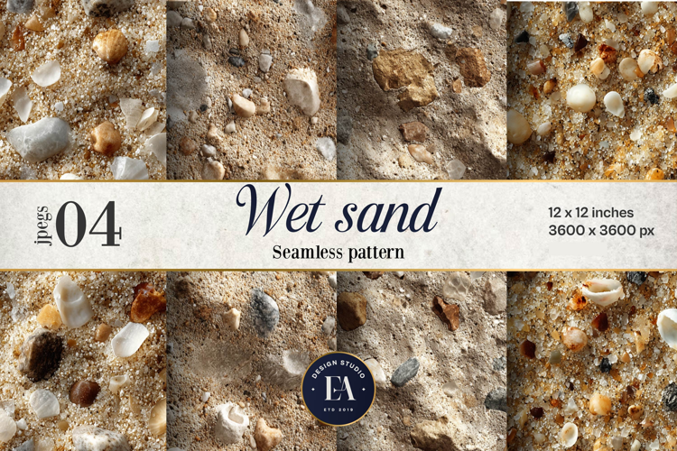 Wet Beach Sand Digital Paper 4 JPEG