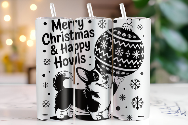Merry Christmas Tumbler Wrap | Christmas Wrap