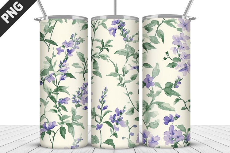 Flowers Tumbler Wrap | Sublimation Design | Tumbler PNG