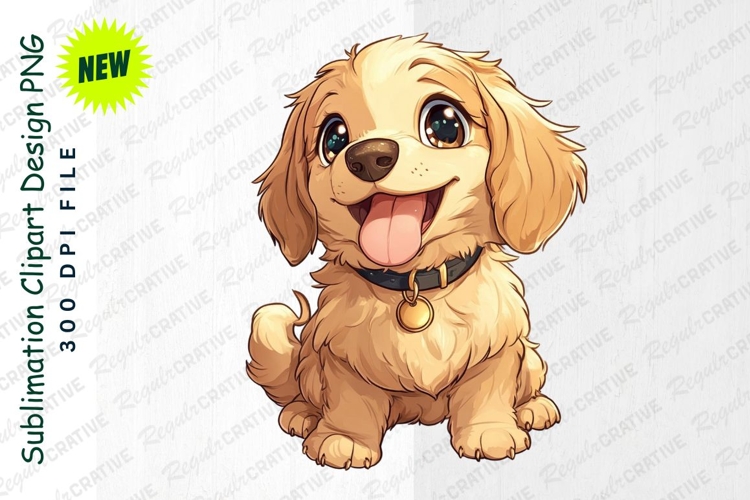 Golden Retriever Clipart Image 5