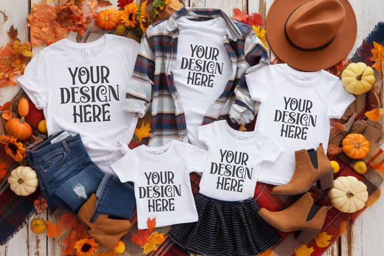 Christmas Family Matching Group T-Shirt Mockup