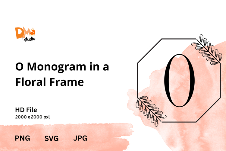 Monogram in a Floral Frame