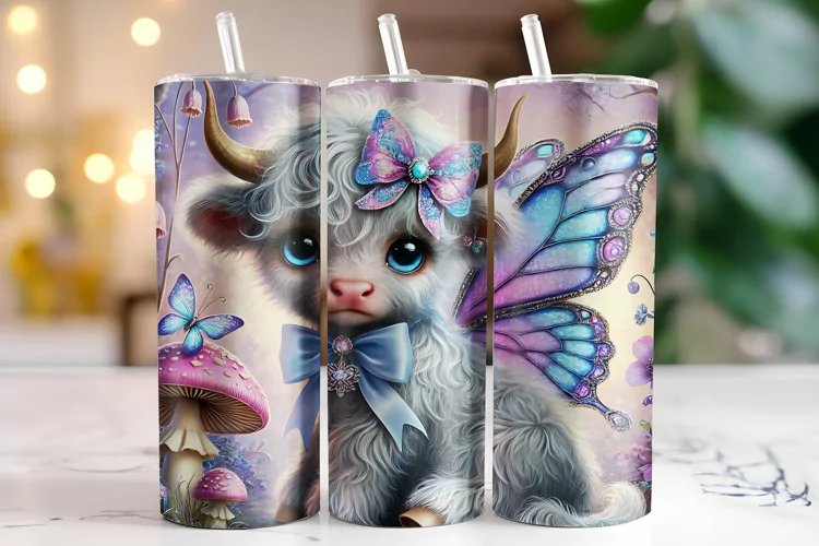 Highland Cow Tumbler Wrap | Sublimation | Tumblers
