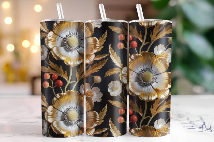 Flower Tumbler Wrap | Sublimation | Tumblers