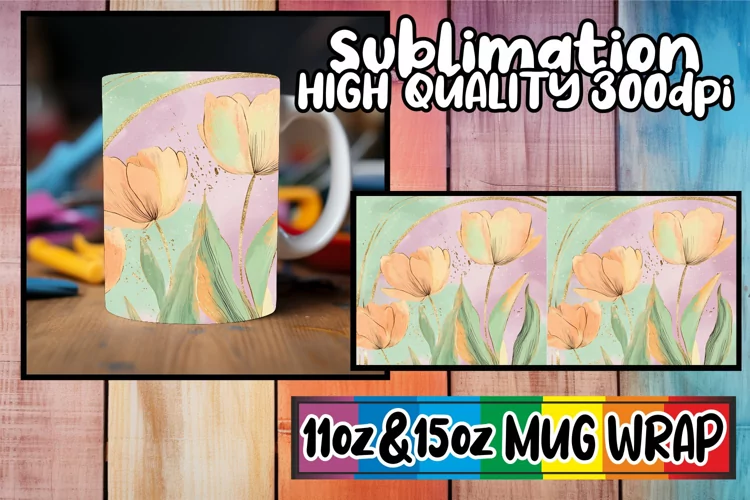 Gentle joys 11oz 15oz sublimation wrap, Flower