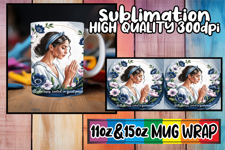 Blissful nights sublimation print wrap, Praying Woman