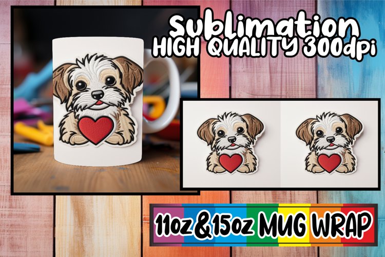 Cup of Hearts: 3D Embroidered Mug Wrap