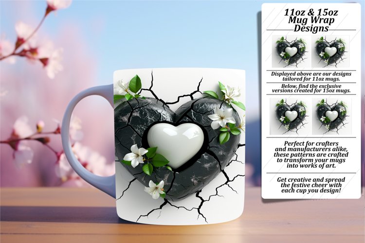Loves Radiance: 3D Heart Mug Sublimation